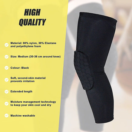 Knee Sleeve Compression Support Brace – Sports Running, Gym & Injury Protection Health & Beauty Kings Warehouse 