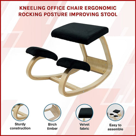 Kneeling Office Chair Ergonomic Rocking Posture Improving Stool Furniture Kings Warehouse 