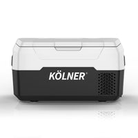 Kolner 20l Portable Fridge Freezer Cooler 12/24/240v Camping Refrigerator Black Kings Warehouse 