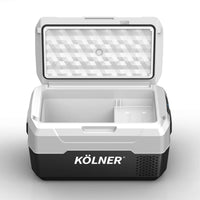 Kolner 20l Portable Fridge Freezer Cooler 12/24/240v Camping Refrigerator Black Kings Warehouse 