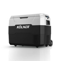 Kolner 40l Fridge Freezer Cooler 12/24/240v Camping Portable Esky Refrigerator With Trolley - Black Kings Warehouse 