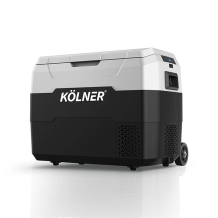Kolner 40l Fridge Freezer Cooler 12/24/240v Camping Portable Esky Refrigerator With Trolley - Black Kings Warehouse 