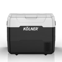 Kolner 50l Fridge Freezer Cooler 12/24/240v Camping Portable Refrigerator - Black Appliances Kings Warehouse 