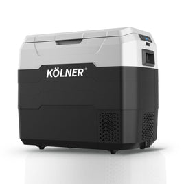 Kolner 50l Fridge Freezer Cooler 12/24/240v Camping Portable Refrigerator - Black Appliances Kings Warehouse 