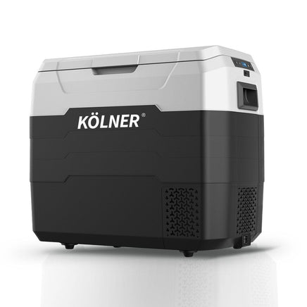 Kolner 50l Fridge Freezer Cooler 12/24/240v Camping Portable Refrigerator - Black Appliances Kings Warehouse 