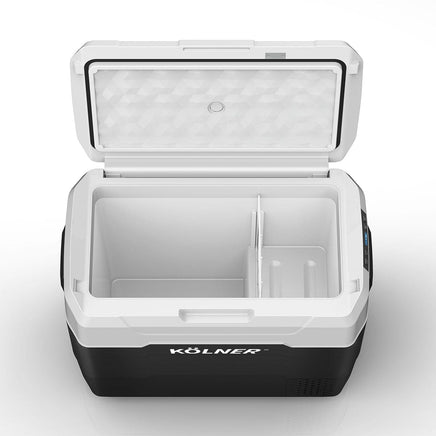 Kolner 50l Fridge Freezer Cooler 12/24/240v Camping Portable Refrigerator With Trolley - Black Appliances Kings Warehouse 
