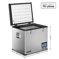 Kolner 75l Portable Fridge Chest Freezer With Lcd Panel - Rv Vehicle Camping Refrigerator Kings Warehouse 