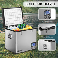 Kolner 75l Portable Fridge Chest Freezer With Lcd Panel - Rv Vehicle Camping Refrigerator Kings Warehouse 