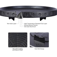 Korean BBQ Grill Pan Non-Stick Smokeless Stovetop BBQ Grill Plate Indoor Outdoor Kings Warehouse 