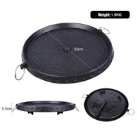 Korean BBQ Grill Pan Non-Stick Smokeless Stovetop BBQ Grill Plate Indoor Outdoor Kings Warehouse 