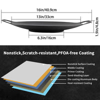 Korean Grill Pan Nonstick 6 Layer 40cm Round BBQ Griddle Indoor or Outdoor Cooking Kings Warehouse 