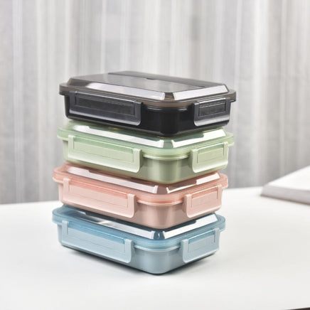 Kylin 304 Stainless Steel 4 Divided Simple Lunch Box with a cultery set - Pink Baby & Kids Kings Warehouse 