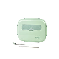 Kylin 304 Stainless Steel 5 Divided Smile Large Lunch Box With Soup Pot - Green Baby & Kids Kings Warehouse 
