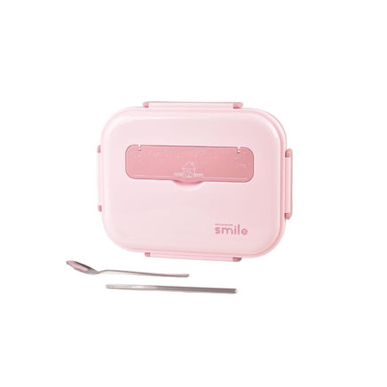 Kylin 304 Stainless Steel 5 Divided Smile Large Lunch Box With Soup Pot - Pink Baby & Kids Kings Warehouse 
