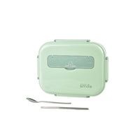 Kylin 304 Stainless Steel 5 Divided Smile Small Lunch Box With Soup Pot - Green Baby & Kids Kings Warehouse 