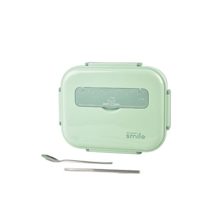 Kylin 304 Stainless Steel 5 Divided Smile Small Lunch Box With Soup Pot - Green Baby & Kids Kings Warehouse 