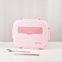 Kylin 304 Stainless Steel 5 Divided Smile Small Lunch Box With Soup Pot - Pink Baby & Kids Kings Warehouse 