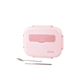 Kylin 304 Stainless Steel 5 Divided Smile Small Lunch Box With Soup Pot - Pink Baby & Kids Kings Warehouse 