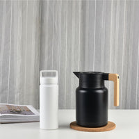 Kylin 304 Stainless Steel Japanese Vaccum Jug 1.3L - Black Home & Garden Kings Warehouse 