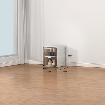 Kylin Cubes Storage Folding Shoe Box With 1 Column, 2 Grids, 1 Brown Door Home & Garden Kings Warehouse 