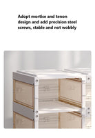 Kylin Cubes Storage Folding Shoe Box With 1 Column, 2 Grids, 1 Brown Door Home & Garden Kings Warehouse 