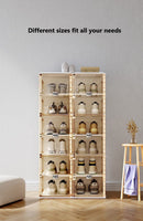 Kylin Cubes Storage Folding Shoe Box With 1 Column, 2 Grids, 1 Brown Door Home & Garden Kings Warehouse 