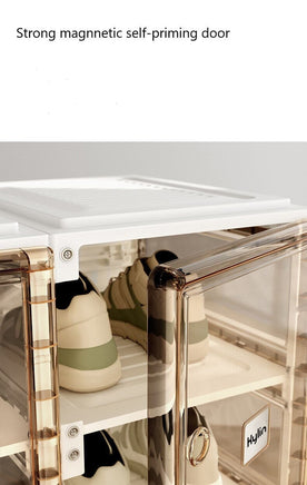 Kylin Cubes Storage Folding Shoe Box With 1 Column, 2 Grids, 1 Brown Door Home & Garden Kings Warehouse 