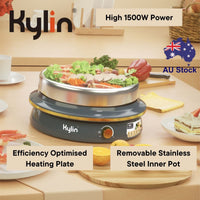 Kylin Electric 1500W Hotpot with Stainless Steel Inner Pot 4L AU-K2011 Appliances Kings Warehouse 