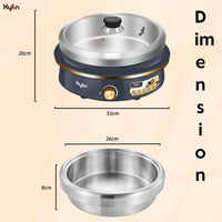 Kylin Electric 1500W Hotpot with Stainless Steel Inner Pot 4L AU-K2011 Appliances Kings Warehouse 