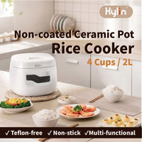 Kylin Electric Multi-Function 4 Cups Ceramic Pot Rice Cooker 2L White AU-K1020 Appliances Kings Warehouse 