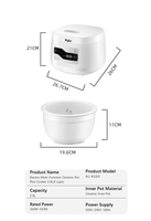 Kylin Electric Multi-Function 4 Cups Ceramic Pot Rice Cooker 2L White AU-K1020 Appliances Kings Warehouse 