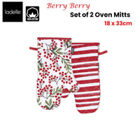 Ladelle Berry Berry Christmas Set of 2 Oven Mitts 18 x 33 cm Home & Garden Kings Warehouse 