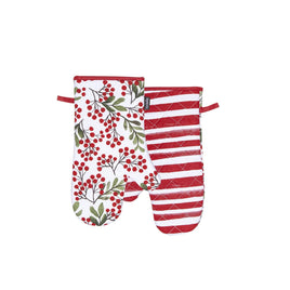 Ladelle Berry Berry Christmas Set of 2 Oven Mitts 18 x 33 cm Home & Garden Kings Warehouse 