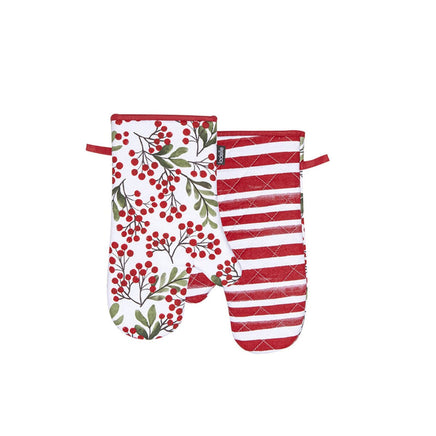 Ladelle Berry Berry Christmas Set of 2 Oven Mitts 18 x 33 cm Home & Garden Kings Warehouse 