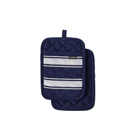 Ladelle Butcher Stripe Series Navy Set of 2 Pot Holders 17.5 x 24.5cm Home & Garden Kings Warehouse 