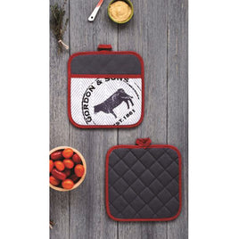 Ladelle Country Cattle Set of 2 Pot Holders 21 x 21 cm Home & Garden Kings Warehouse 