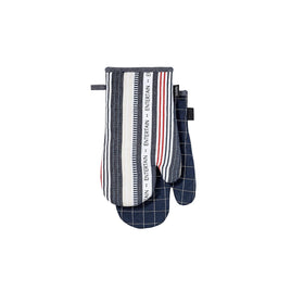 Ladelle Entertainer Charcoal Set of 2 Oven Mitts 18 x 33 cm Home & Garden Kings Warehouse 