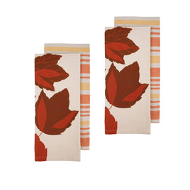 Ladelle Harvest Time Set of 4 Cotton Kitchen Towels Red Home & Garden Kings Warehouse 