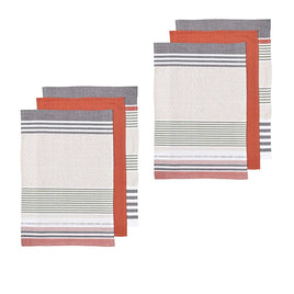 Ladelle Intrinsic Set of 6 Cotton Kitchen Towels Rust Home & Garden Kings Warehouse 