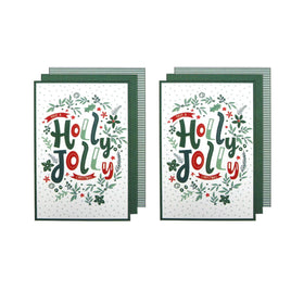 Ladelle Joyful Jolly Christmas Set of 6 Cotton Kitchen Towels Green Home & Garden Kings Warehouse 