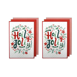 Ladelle Joyful Jolly Christmas Set of 6 Cotton Kitchen Towels Red Home & Garden Kings Warehouse 