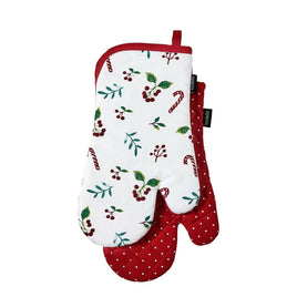 Ladelle Joyful Red Set of 2 Oven Mitts 18 x 33 cm Home & Garden Kings Warehouse 