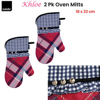 Ladelle Khloe Multi Set of 2 Oven Mitts 18 x 33 cm Home & Garden Kings Warehouse 