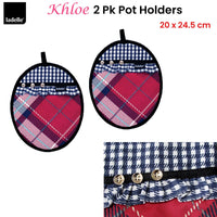 Ladelle Khloe Multi Set of 2 Pot Holders 20 x 24.5 cm Home & Garden Kings Warehouse 