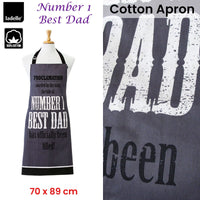 Ladelle Number 1 Best Dad Cotton Apron 70 x 89 cm Home & Garden Kings Warehouse 