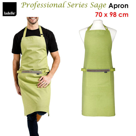 Ladelle Professional Series Sage Cotton Apron Home & Garden Kings Warehouse 