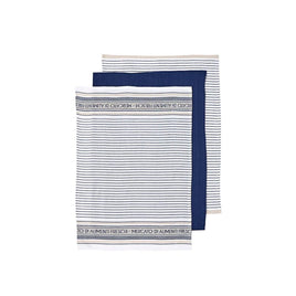 Ladelle Set of 3 Professional Series III Cotton Kitchen Tea Towels Navy 50 x 70 cm Home & Garden Kings Warehouse 