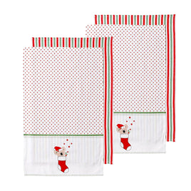 Ladelle Set of 4 Aussie Stocking Kitchen / Cleaning 100% Cotton Tea Towels 45 x 70 cm Home & Garden Kings Warehouse 