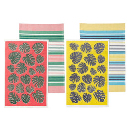 Ladelle Set of 4 Bahamas Kitchen / Cleaning 100% Cotton Tea Towels Mix Home & Garden Kings Warehouse 