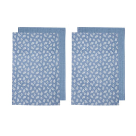 Ladelle Set of 4 Homespun Cotton Kitchen Tea Towels 50 x 70 cm Denim Home & Garden Kings Warehouse 